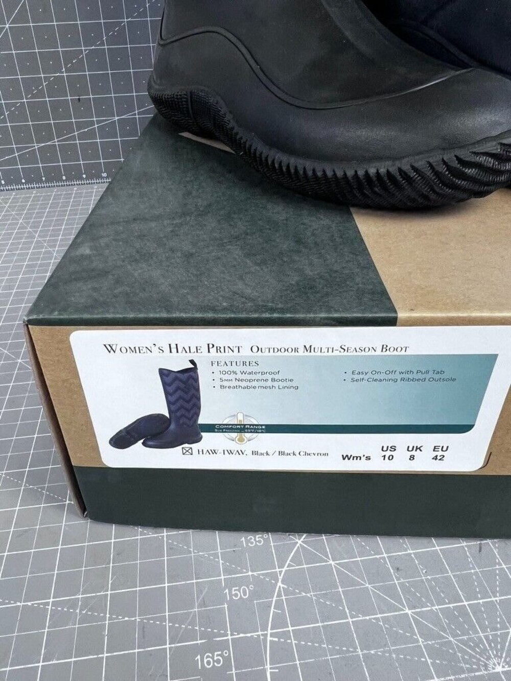 MUCK Boots Women's Hale Print 10 US 42 EU Multi Season Fuzzy Herringbone New - Picture 6 of 9